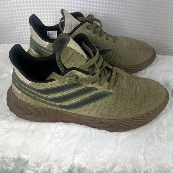 Adidas Sobakov 'Raw Khaki Cargo' in a suede upper with a rubber outsole Size 10 - Picture 9 of 9